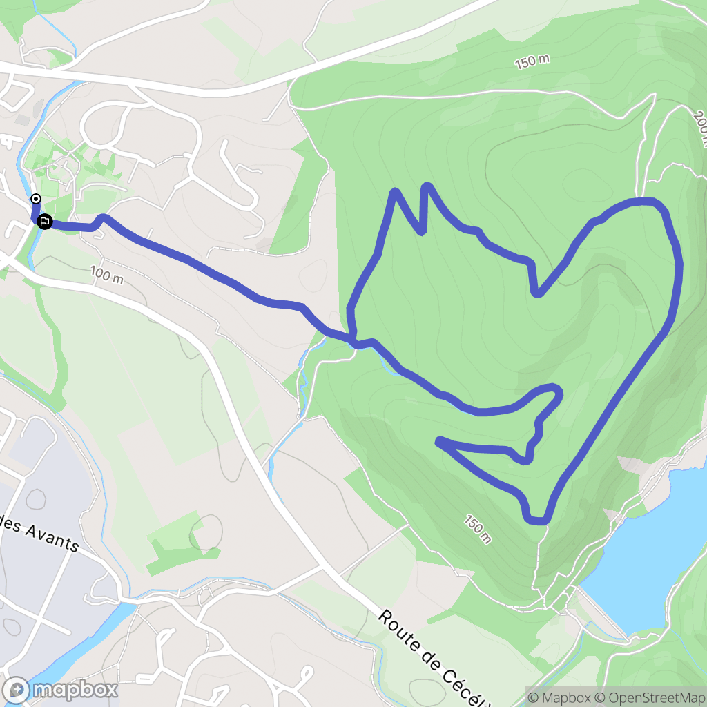 Saint-Mathieu-de-Tréviers : carte du parcours de randonnée - France