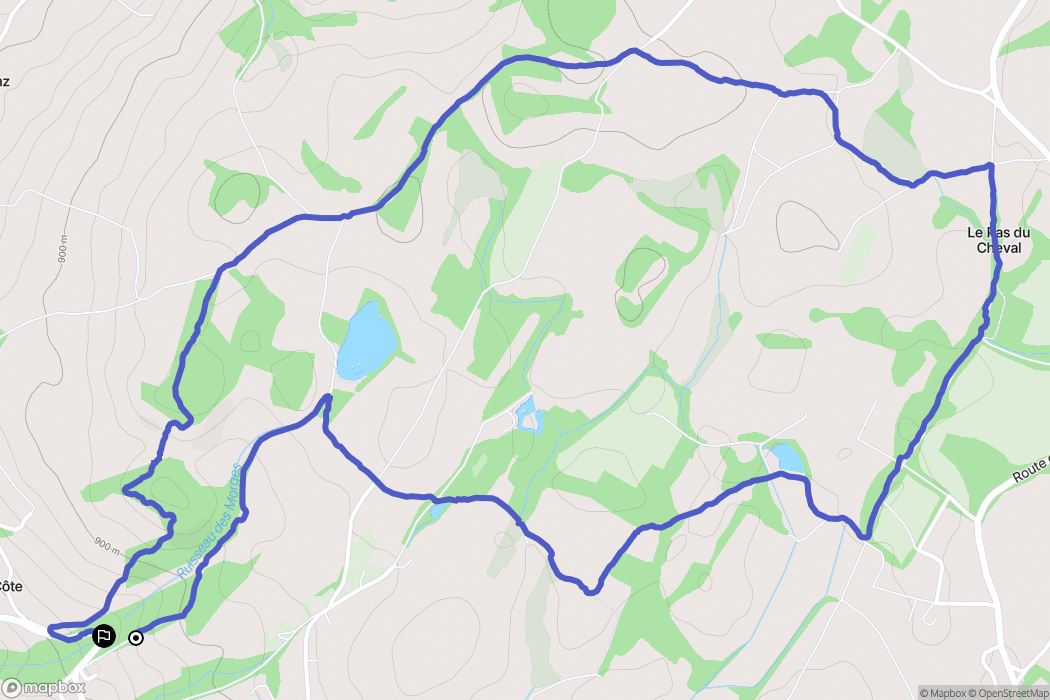 Menthonnex-en-Bornes : carte du parcours de randonnée - France