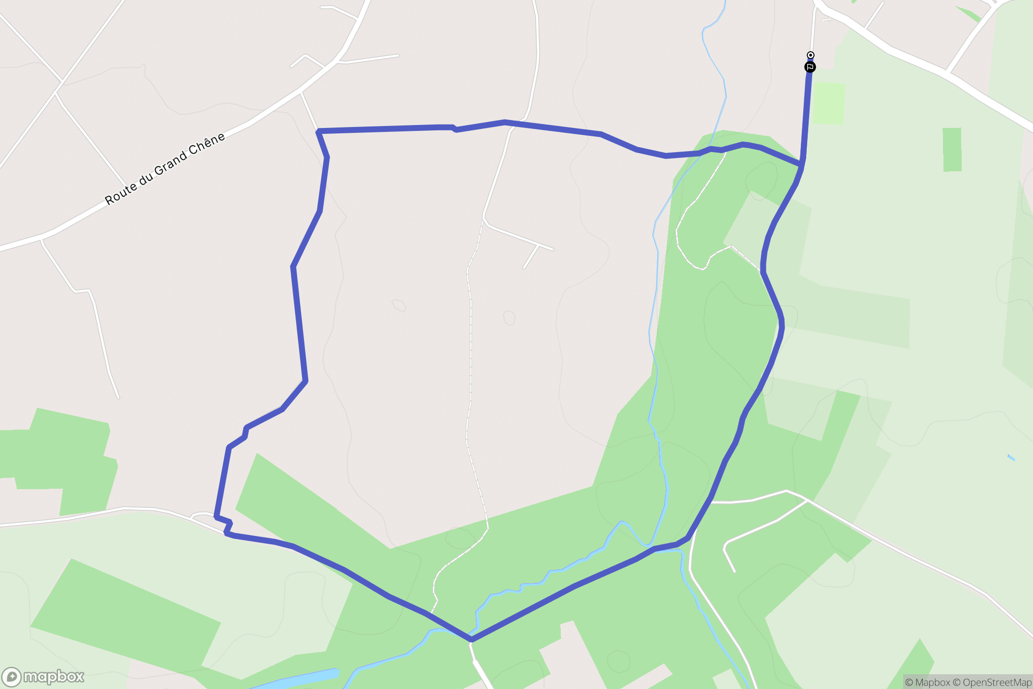 Fabas : carte du parcours de randonnée - France