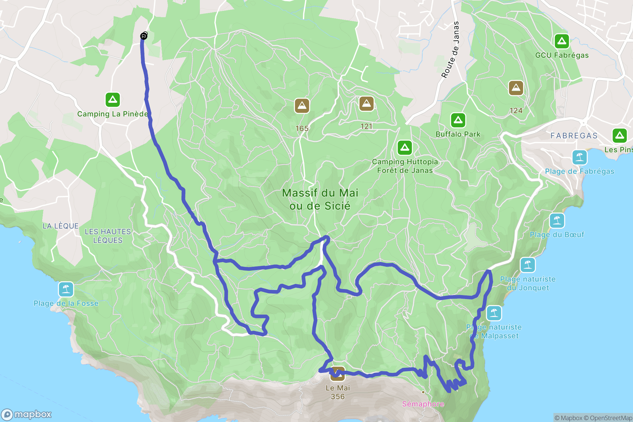 Six-Fours-les-Plages: routekaart voor buitenactiviteiten - France