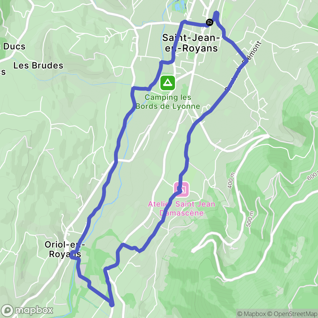 Saint-Jean-en-Royans : carte du parcours de randonnée - France