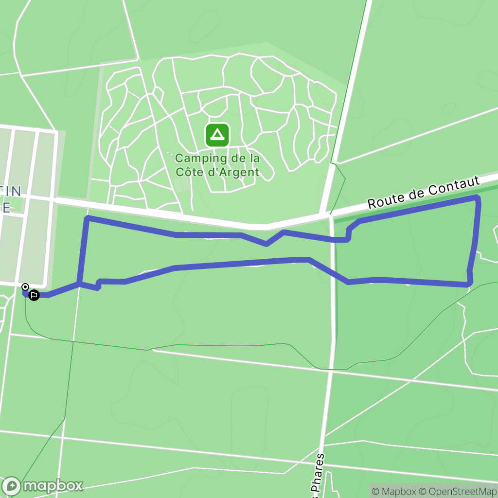 Hourtin : carte du parcours de randonnée - France