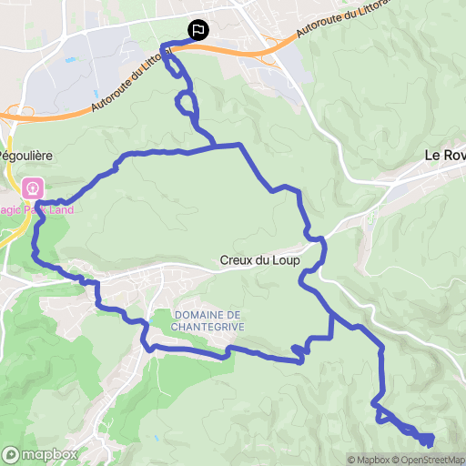 Gignac-la-Nerthe : carte du parcours de randonnée - France