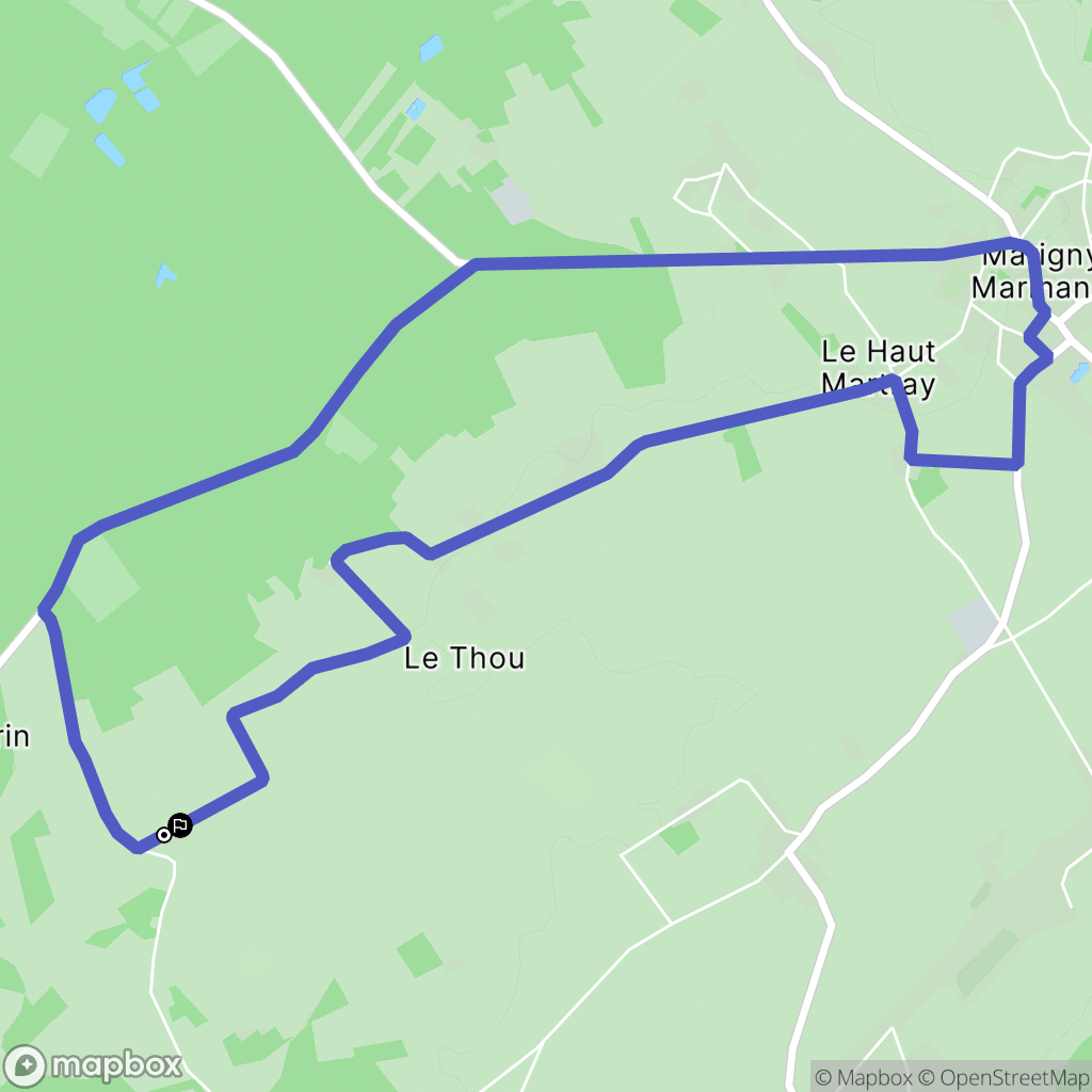 Marigny-Marmande : carte du parcours de randonnée - France