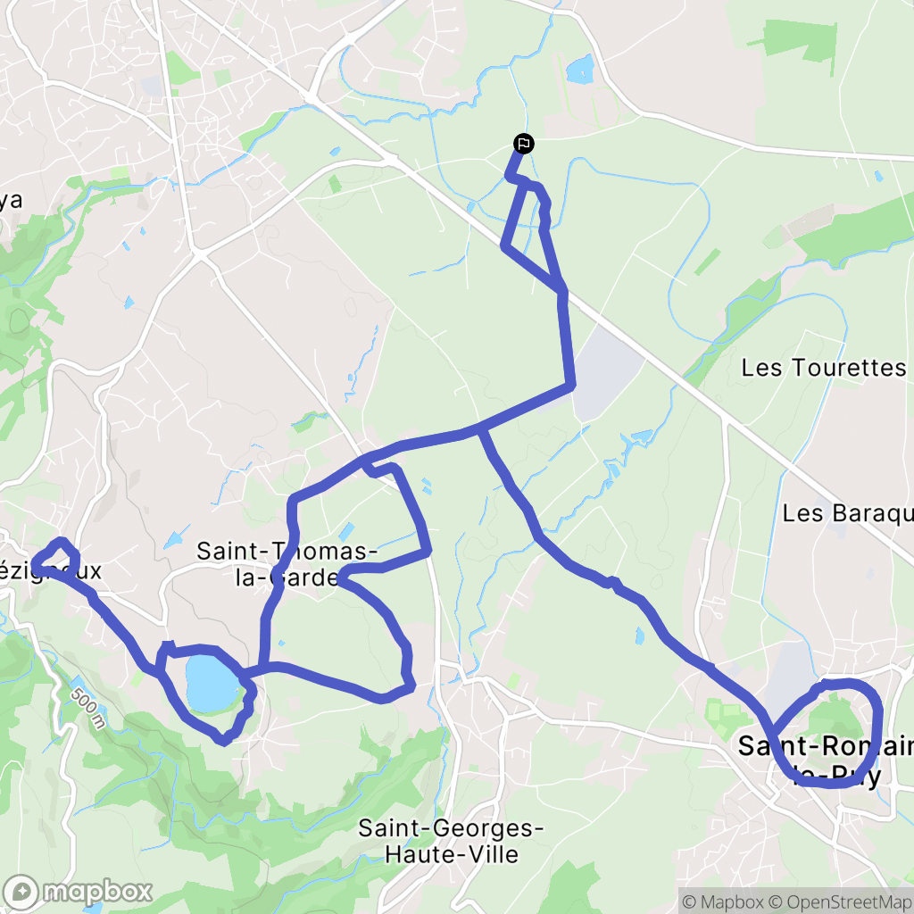 Montbrison : carte du parcours de randonnée - France