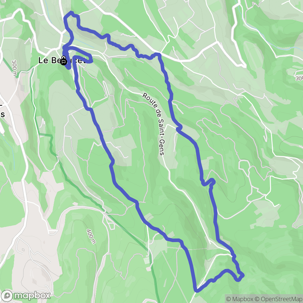 Le Beaucet : carte du parcours de randonnée - France