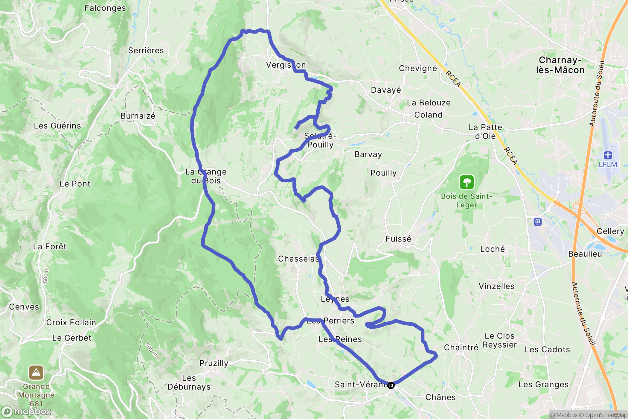 Chânes: routekaart voor buitenactiviteiten - France