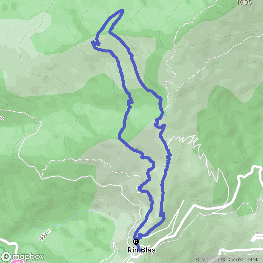 Rimplas : carte du parcours de randonnée - France