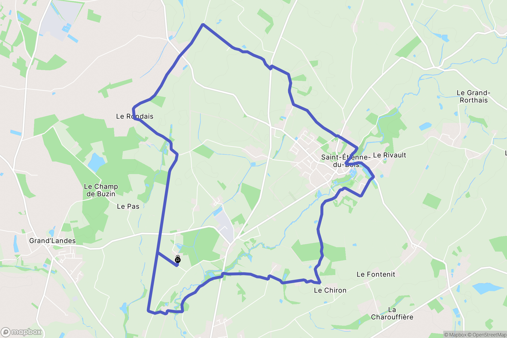 Saint-Étienne-du-Bois : carte du parcours de randonnée - France