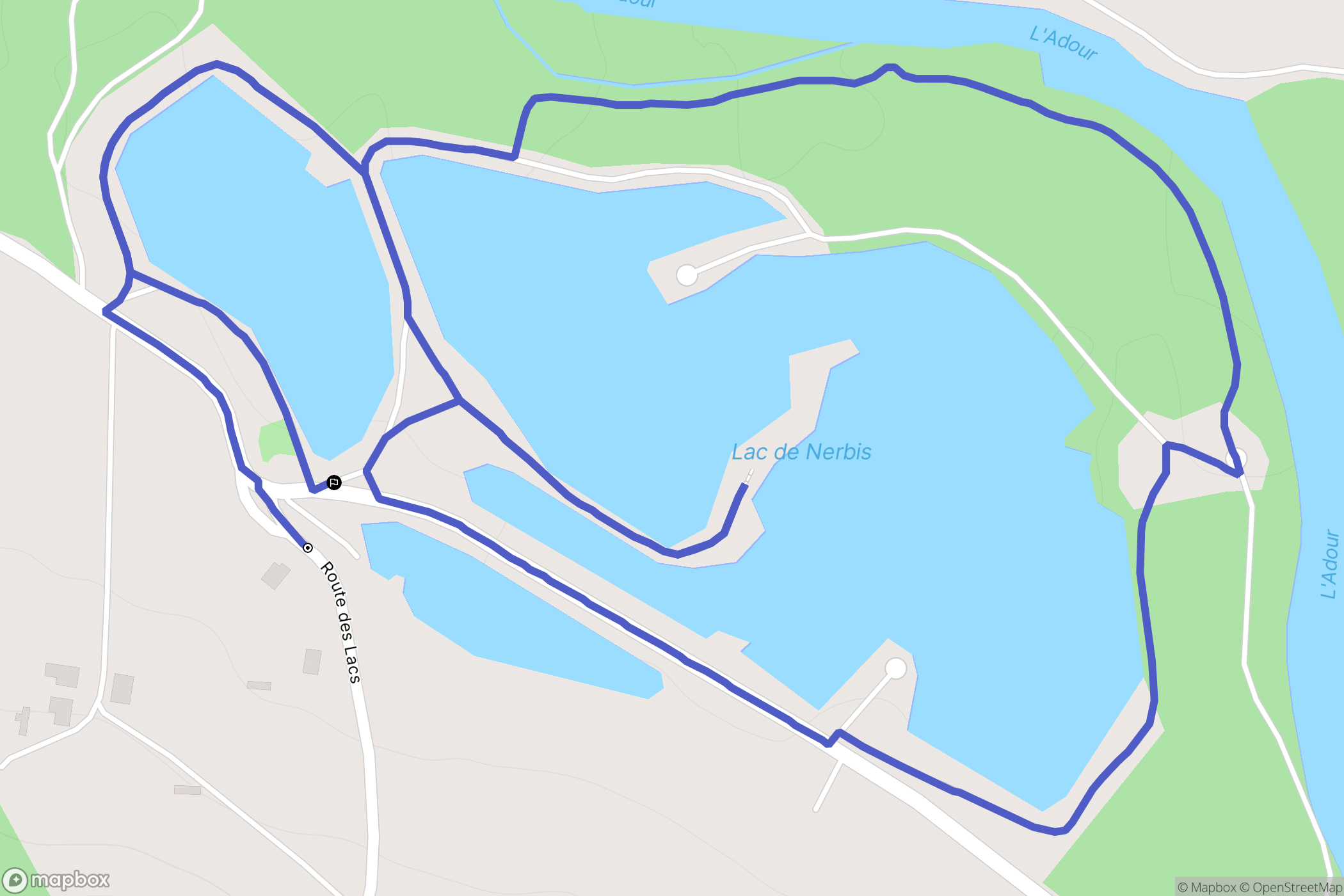 Nerbis : carte du parcours de randonnée - France