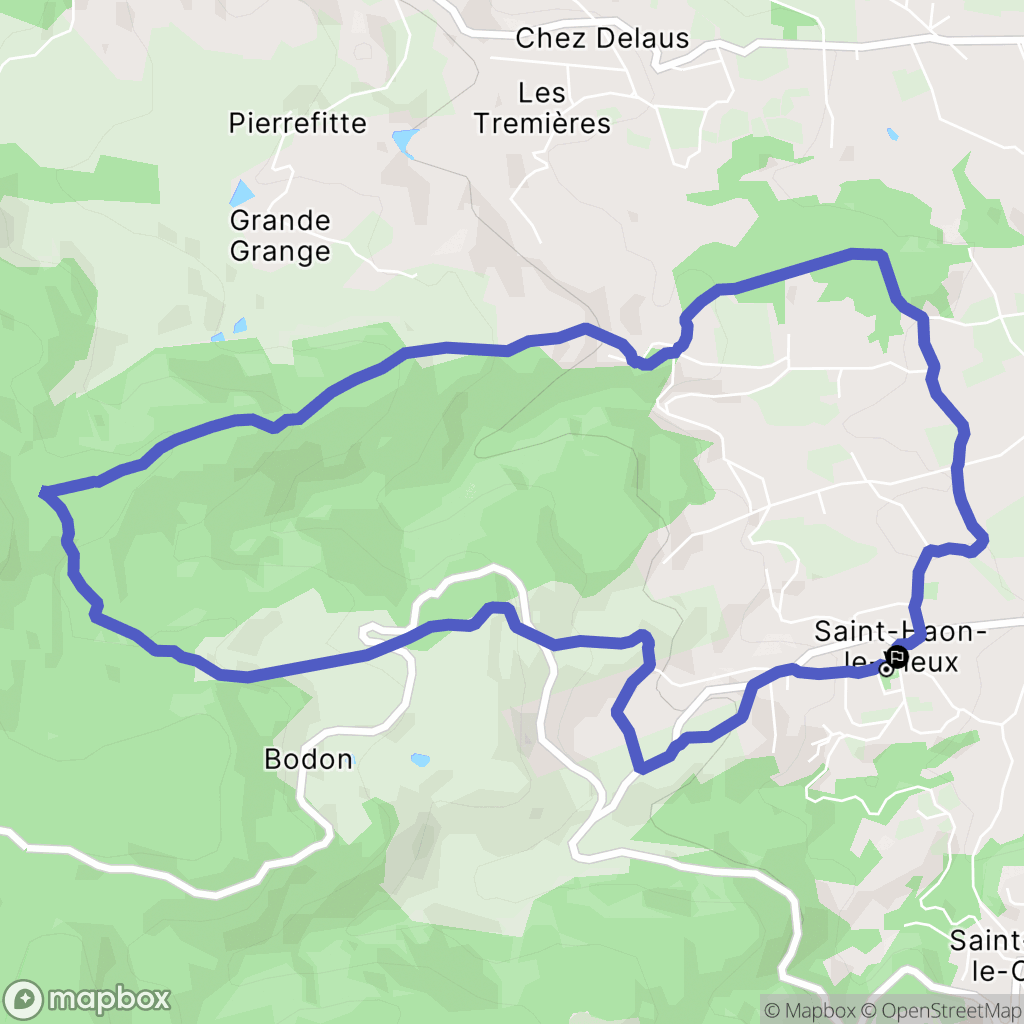 Saint-Haon-le-Vieux : carte du parcours de randonnée - France