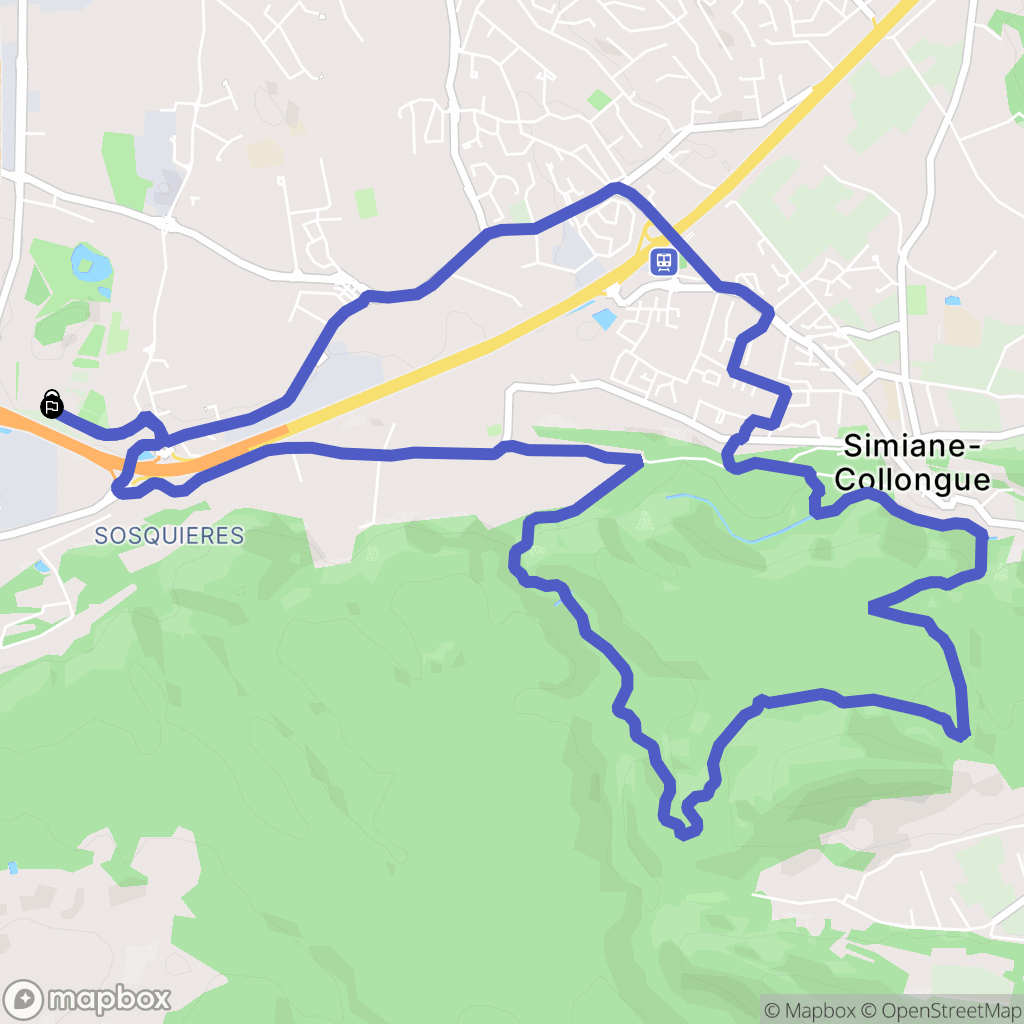 Bouc-Bel-Air : carte du parcours de randonnée - France