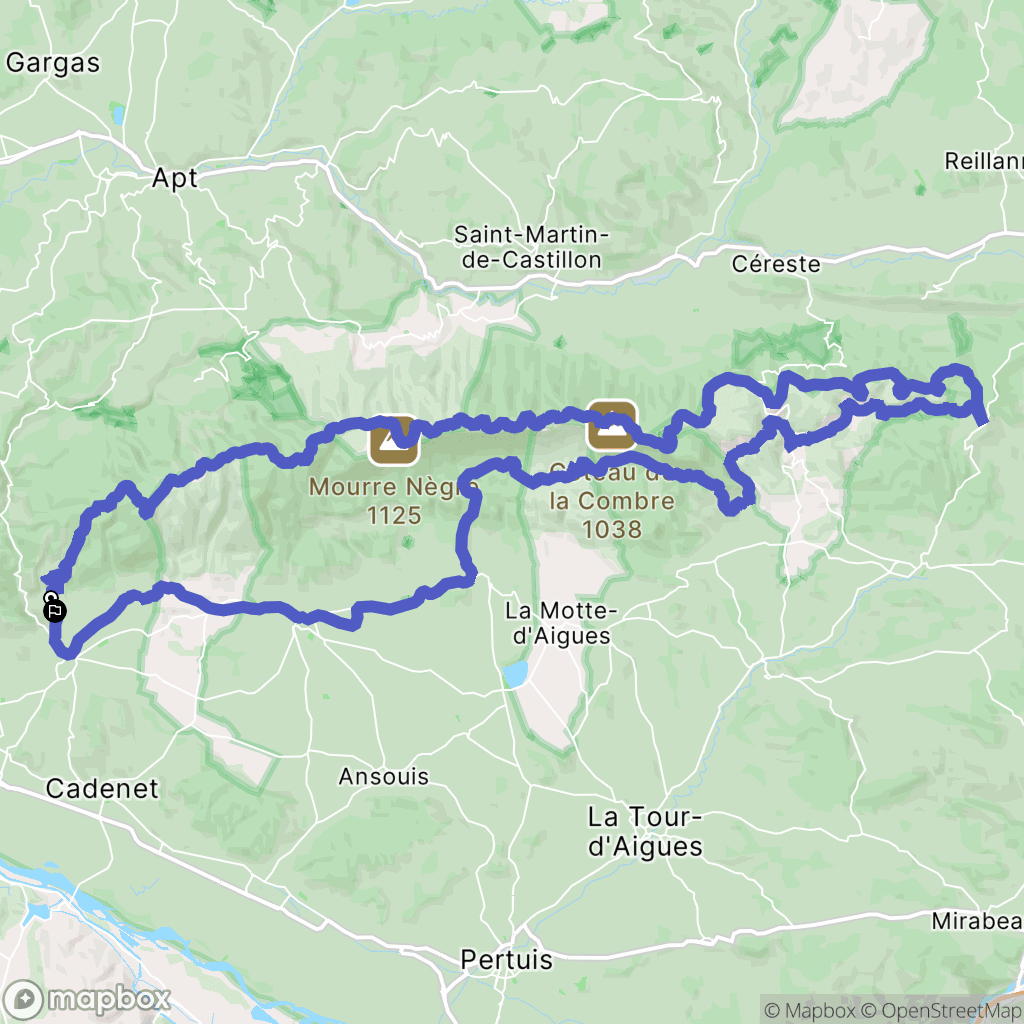 Lourmarin : carte du parcours de randonnée - France