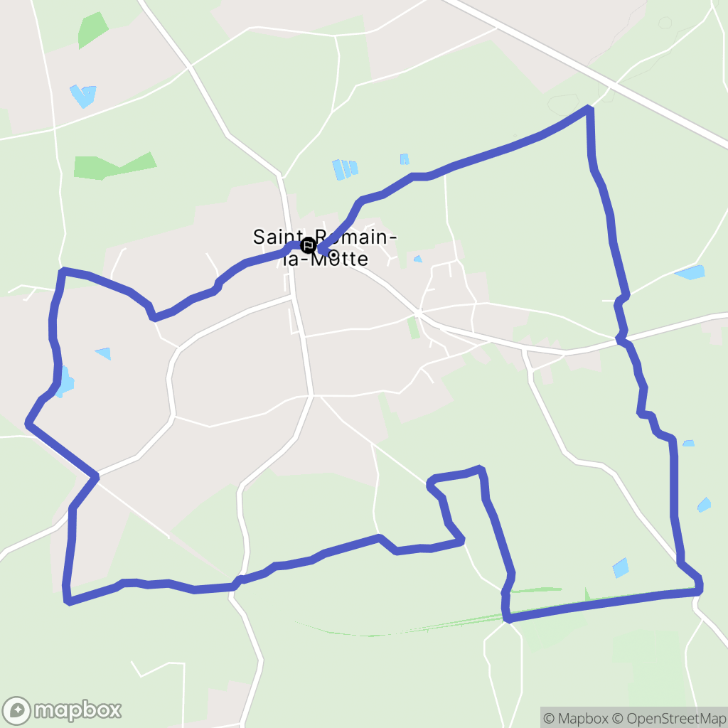 Saint-Romain-la-Motte : carte du parcours de randonnée - France