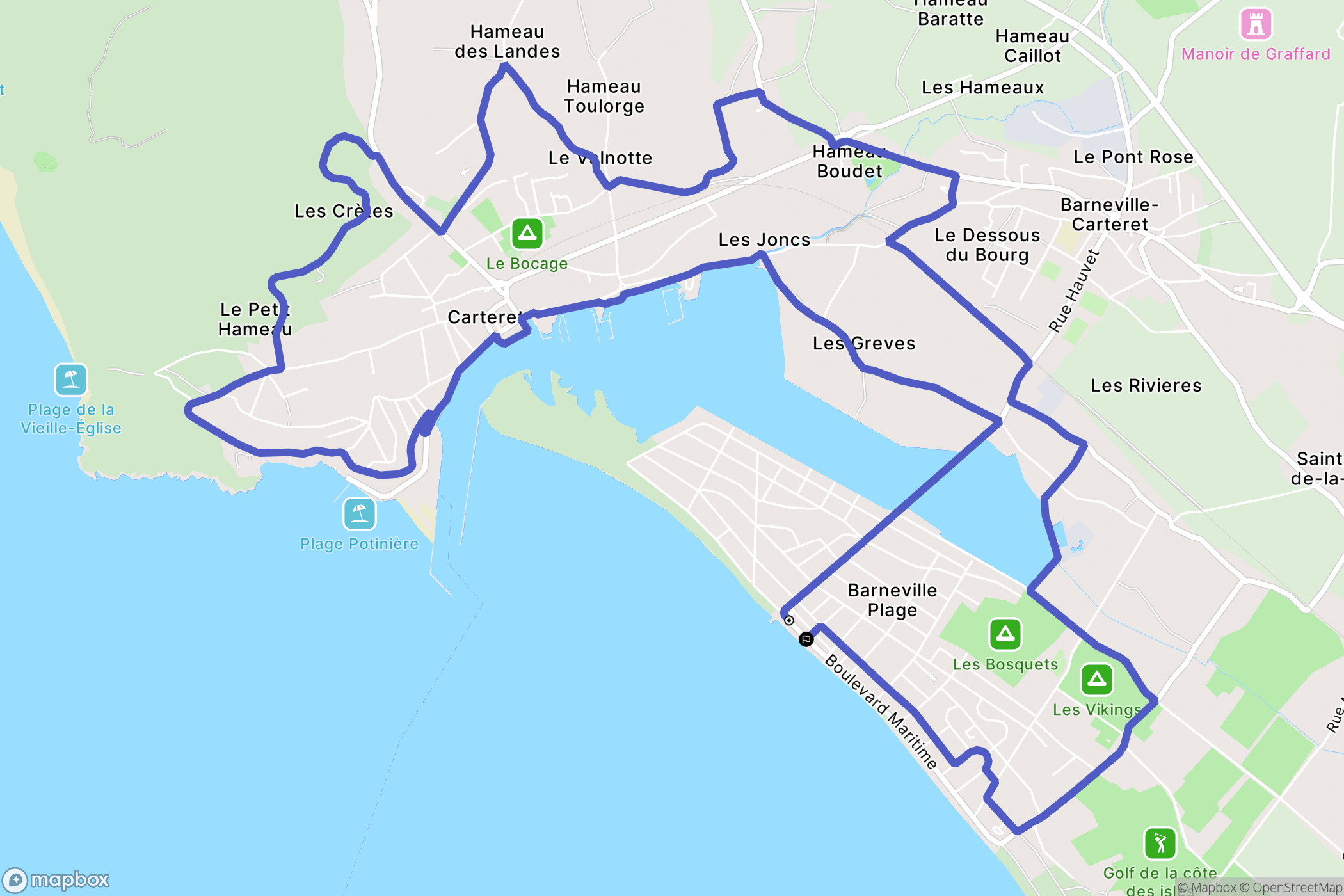 Barneville-Carteret: routekaart voor buitenactiviteiten - France