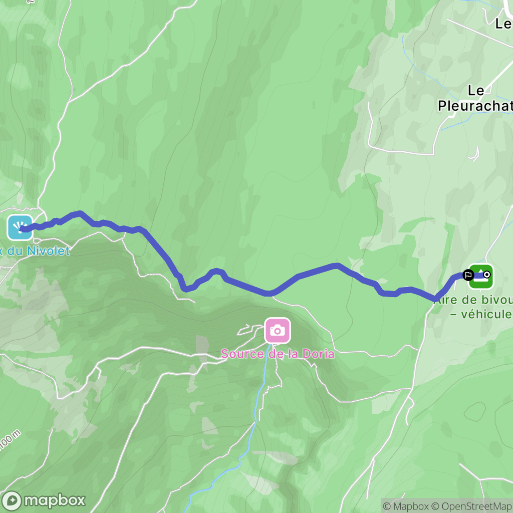 Les Deserts : carte du parcours de randonnée - France