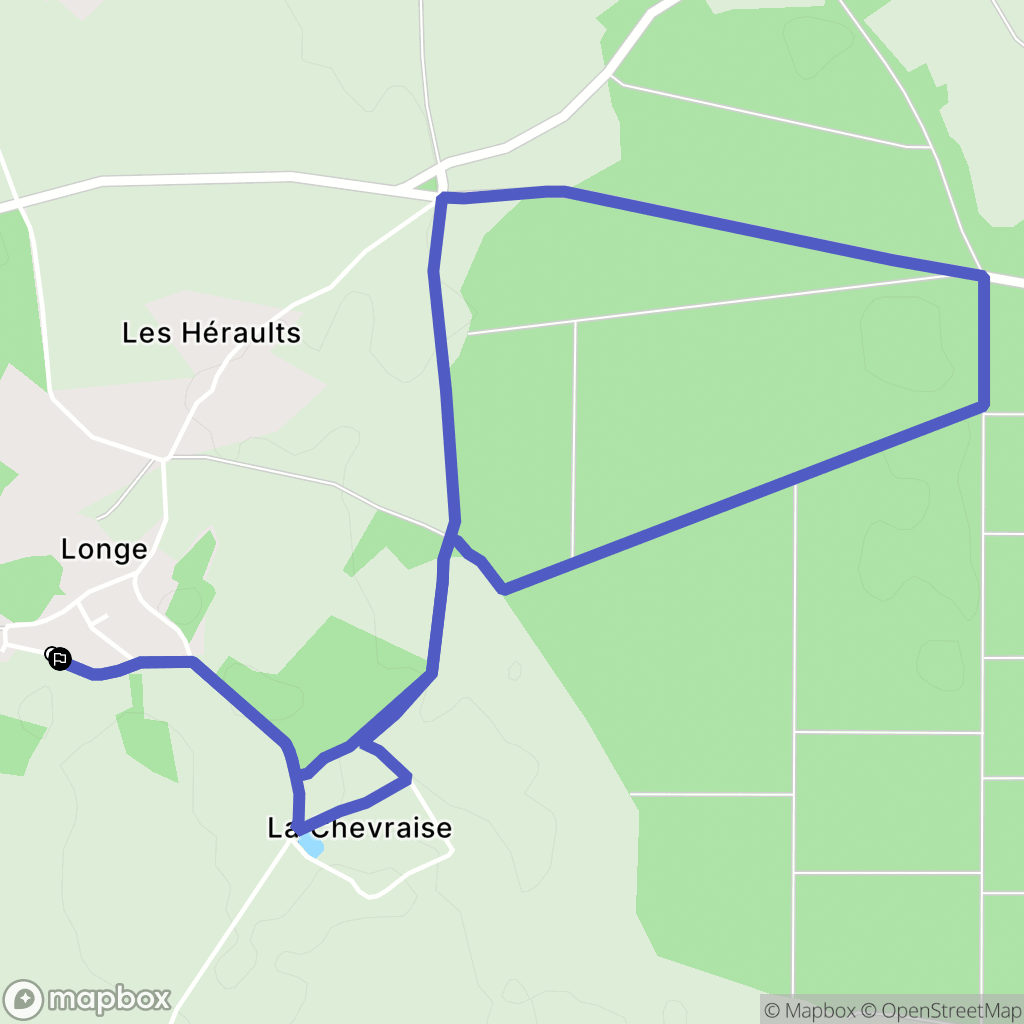 Saint-Sauvant : carte du parcours de randonnée - France