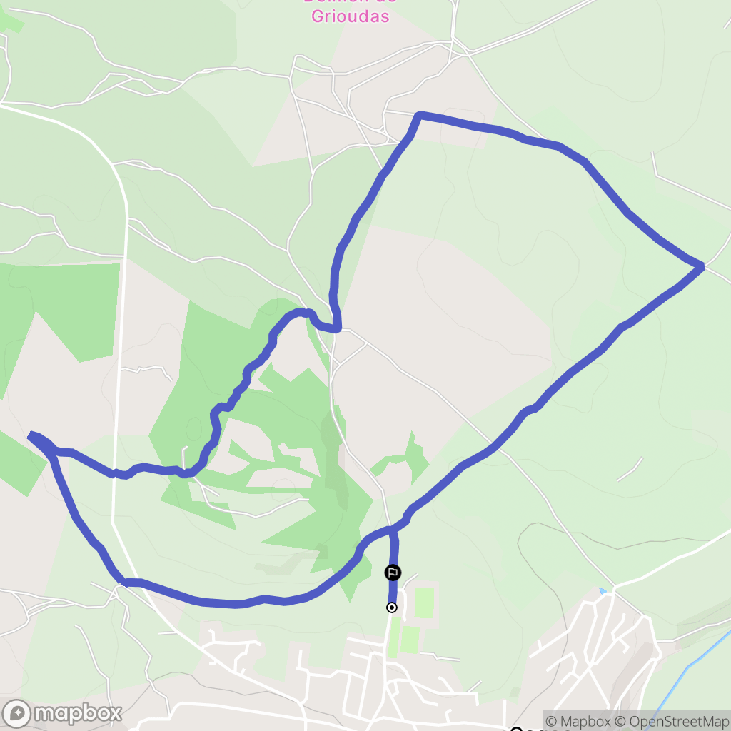 Montrozier : carte du parcours de randonnée - France