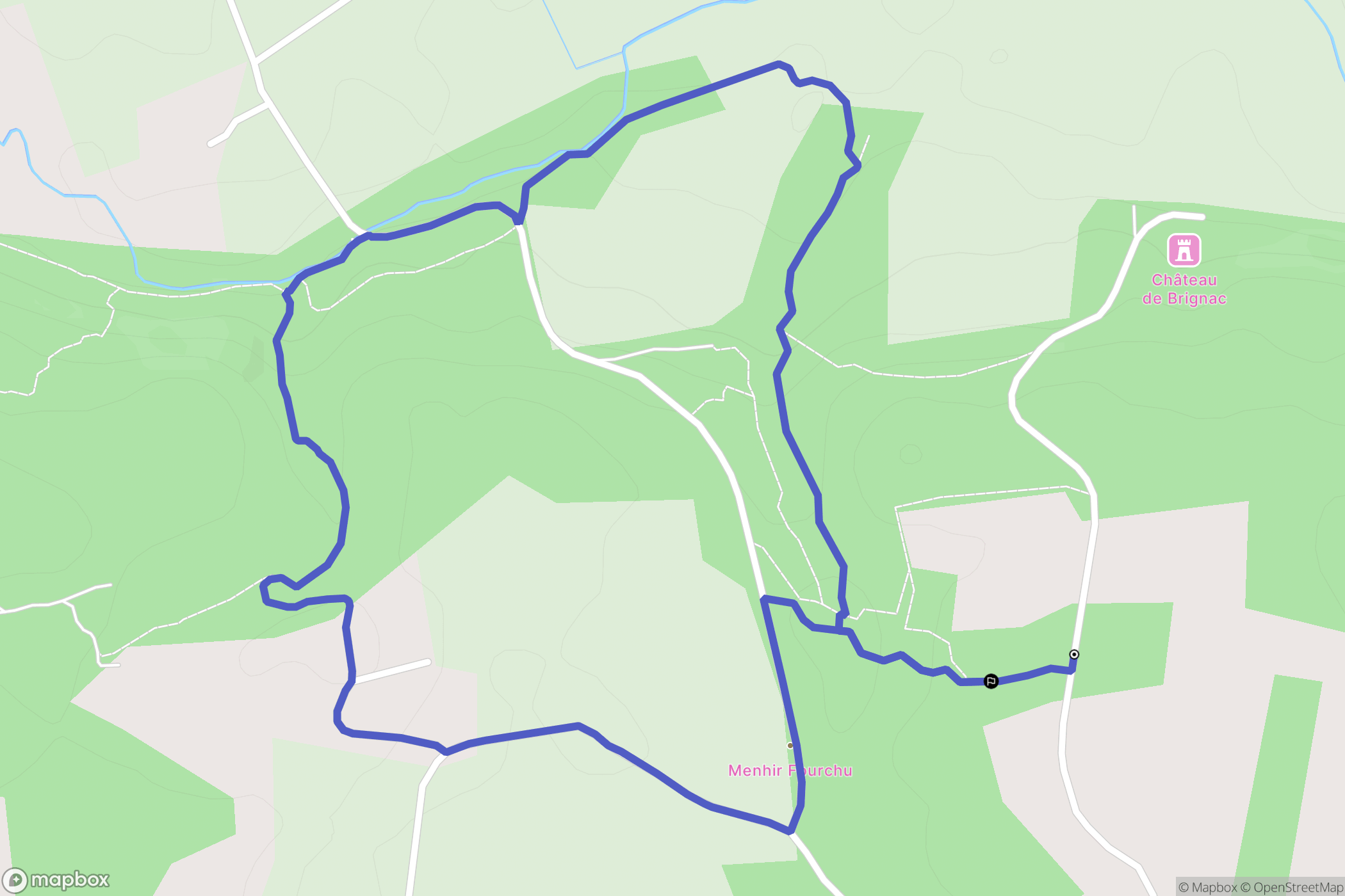 Saint-Guyomard : carte du parcours de randonnée - France
