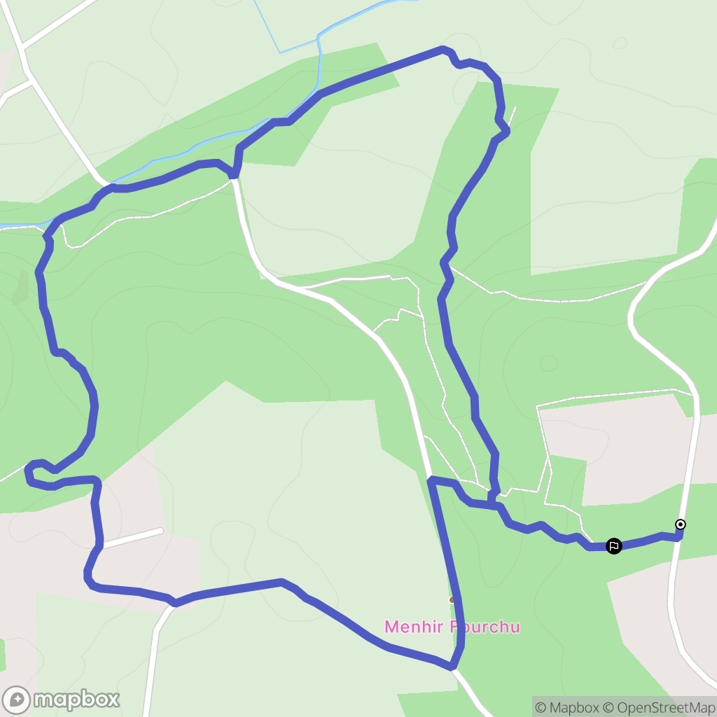 Saint-Guyomard : carte du parcours de randonnée - France
