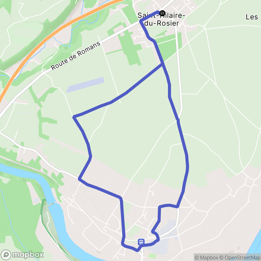 Saint-Hilaire-du-Rosier : carte du parcours de randonnée - France