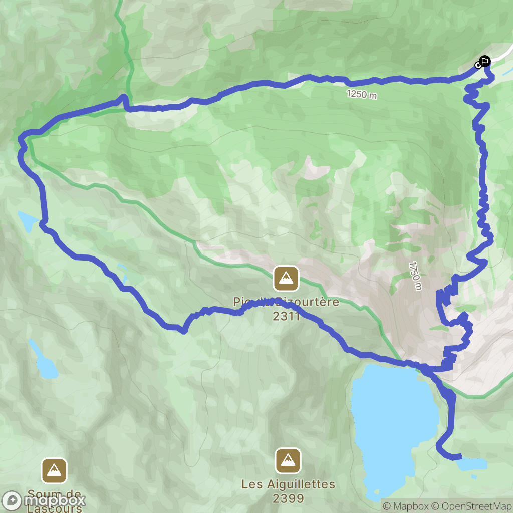 Bagnères-de-Bigorre : carte du parcours de randonnée - France