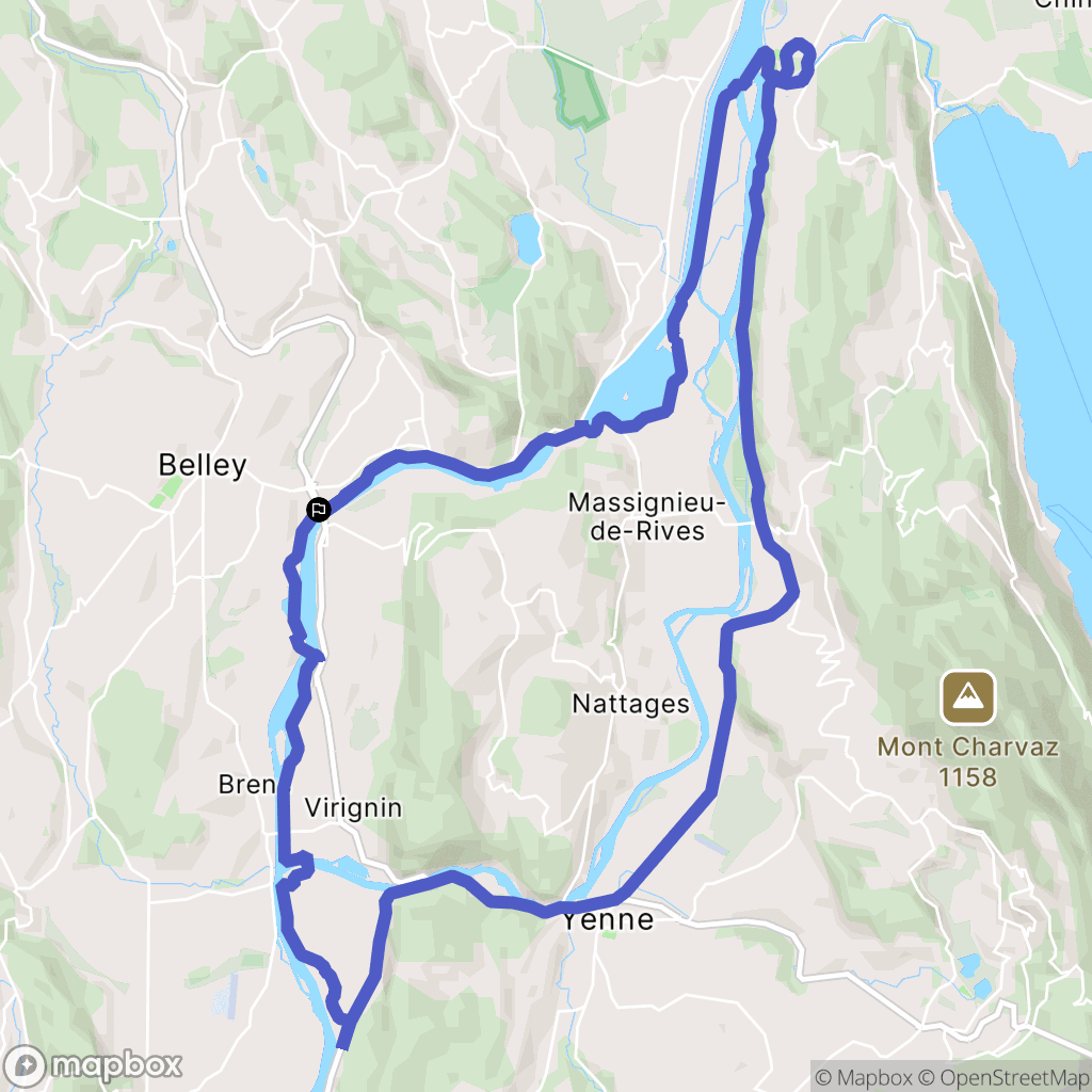 Belley : carte du parcours de randonnée - France