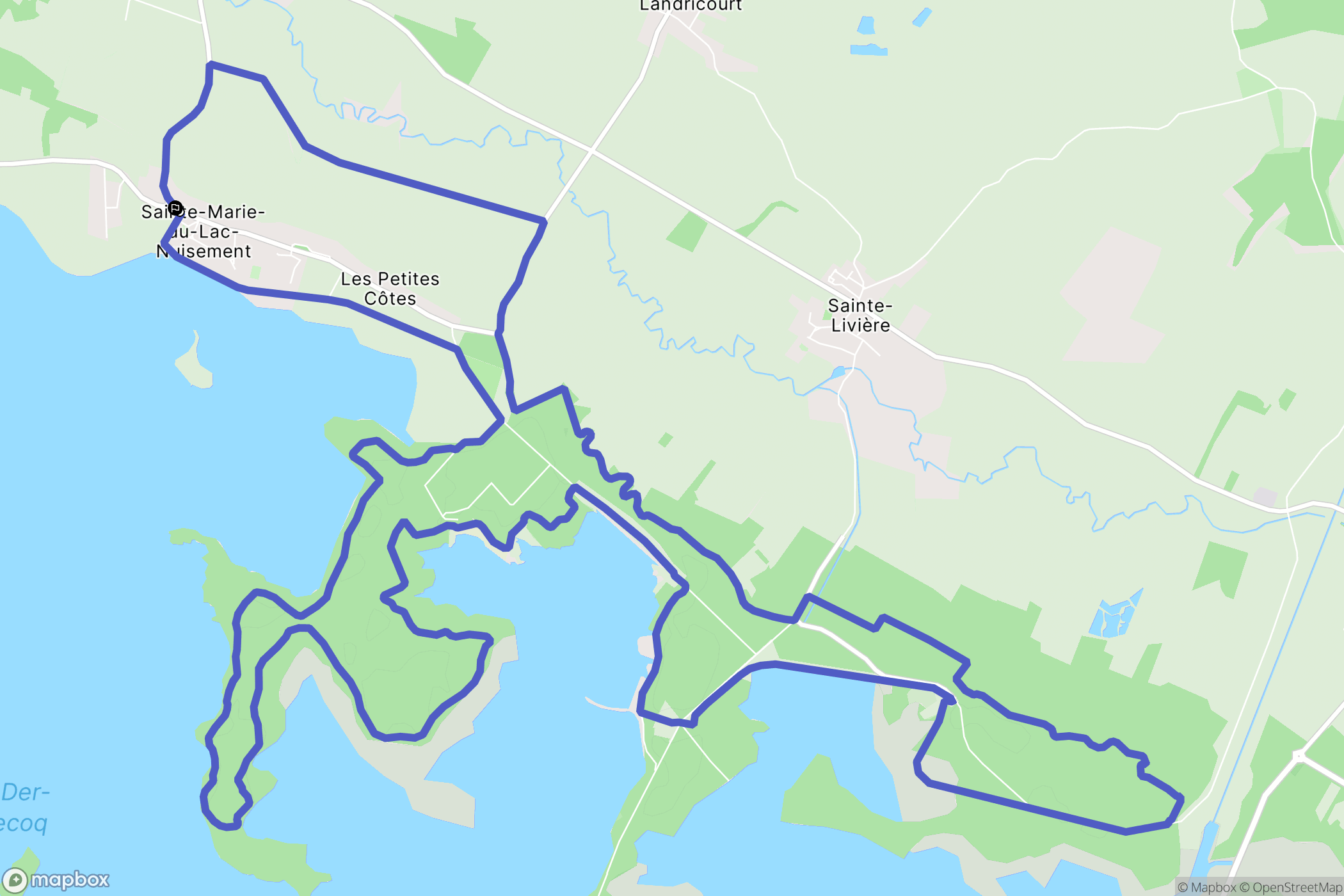 Sainte-Marie-du-Lac-Nuisement : carte du parcours de randonnée - France