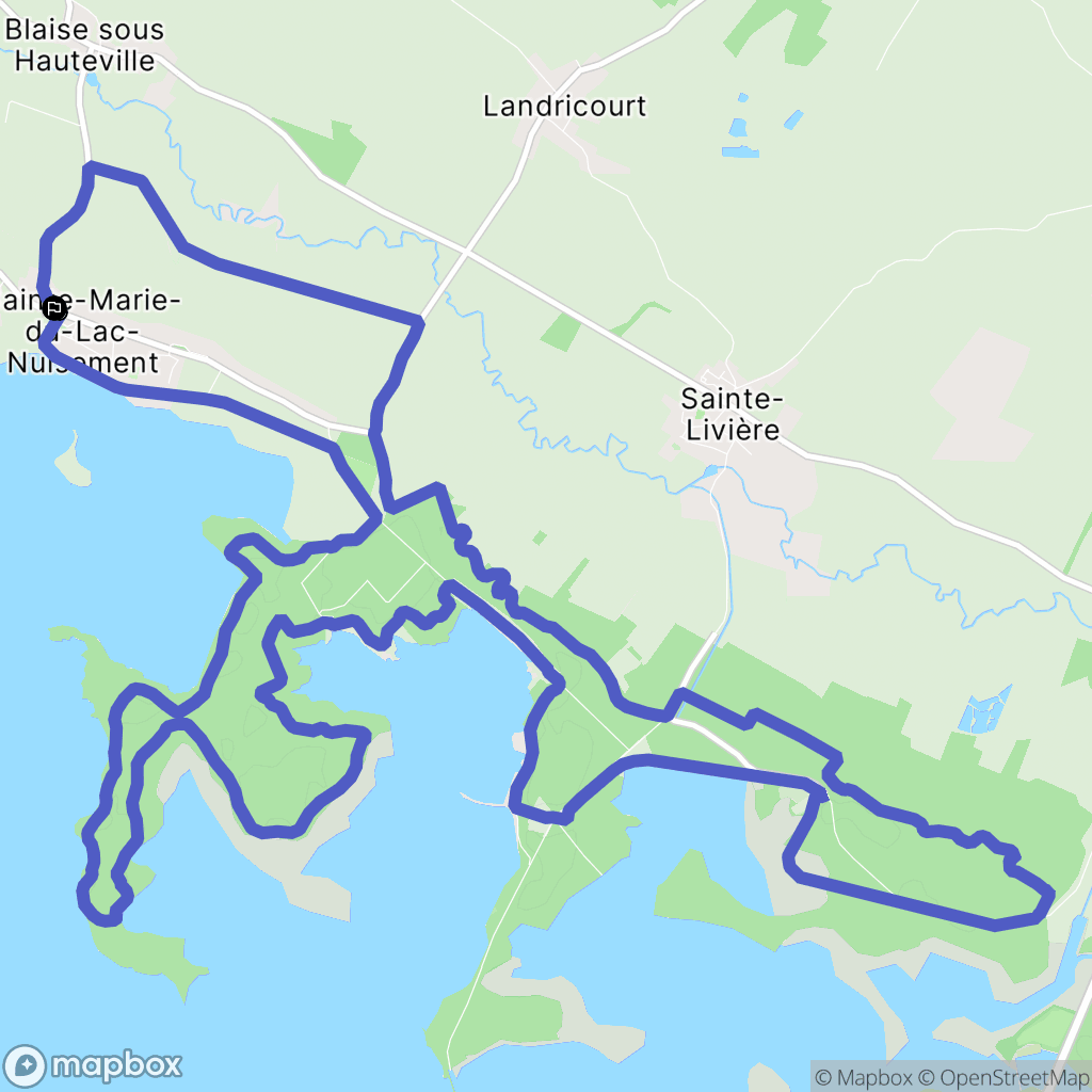 Sainte-Marie-du-Lac-Nuisement : carte du parcours de randonnée - France