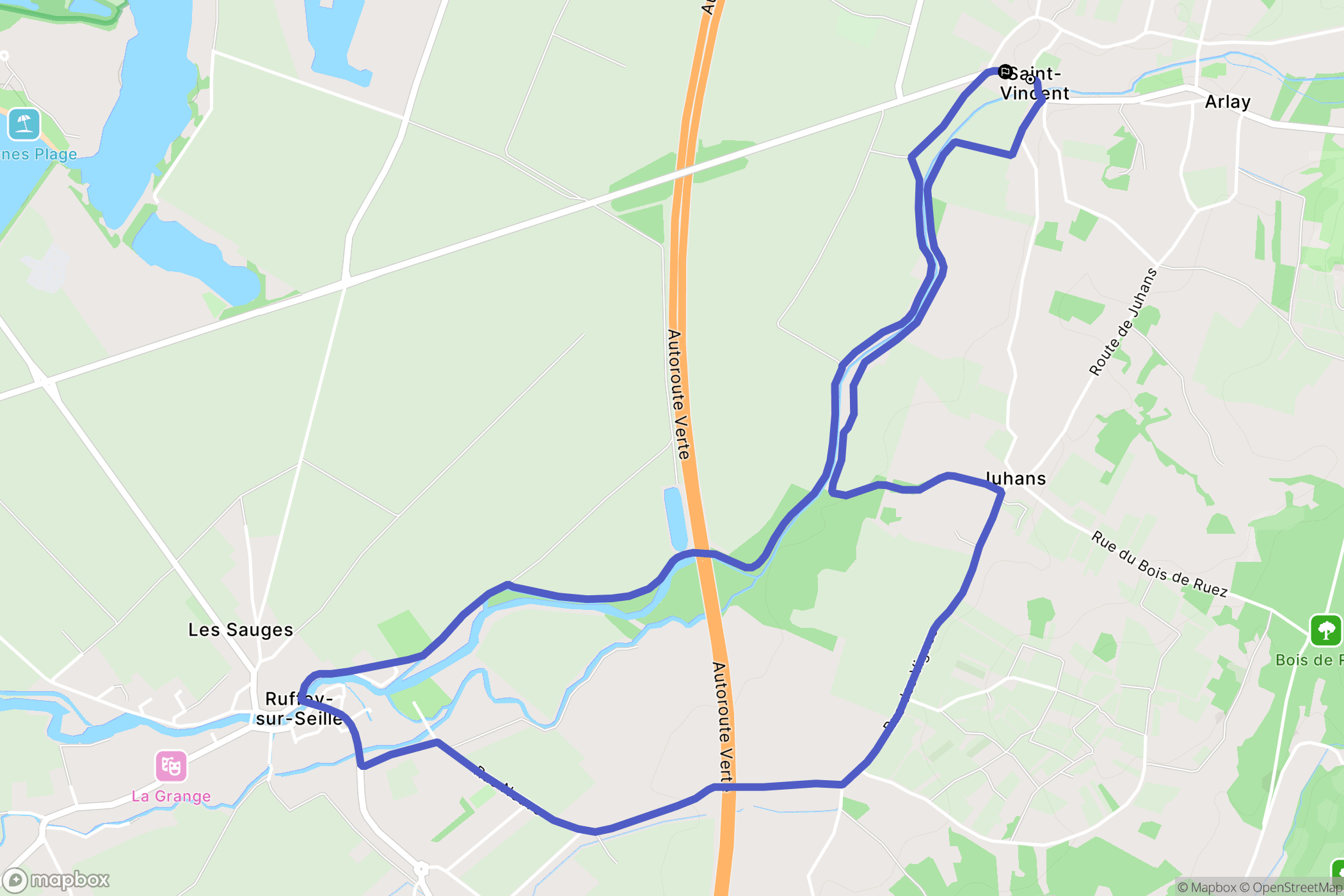 Arlay : carte du parcours de randonnée - France