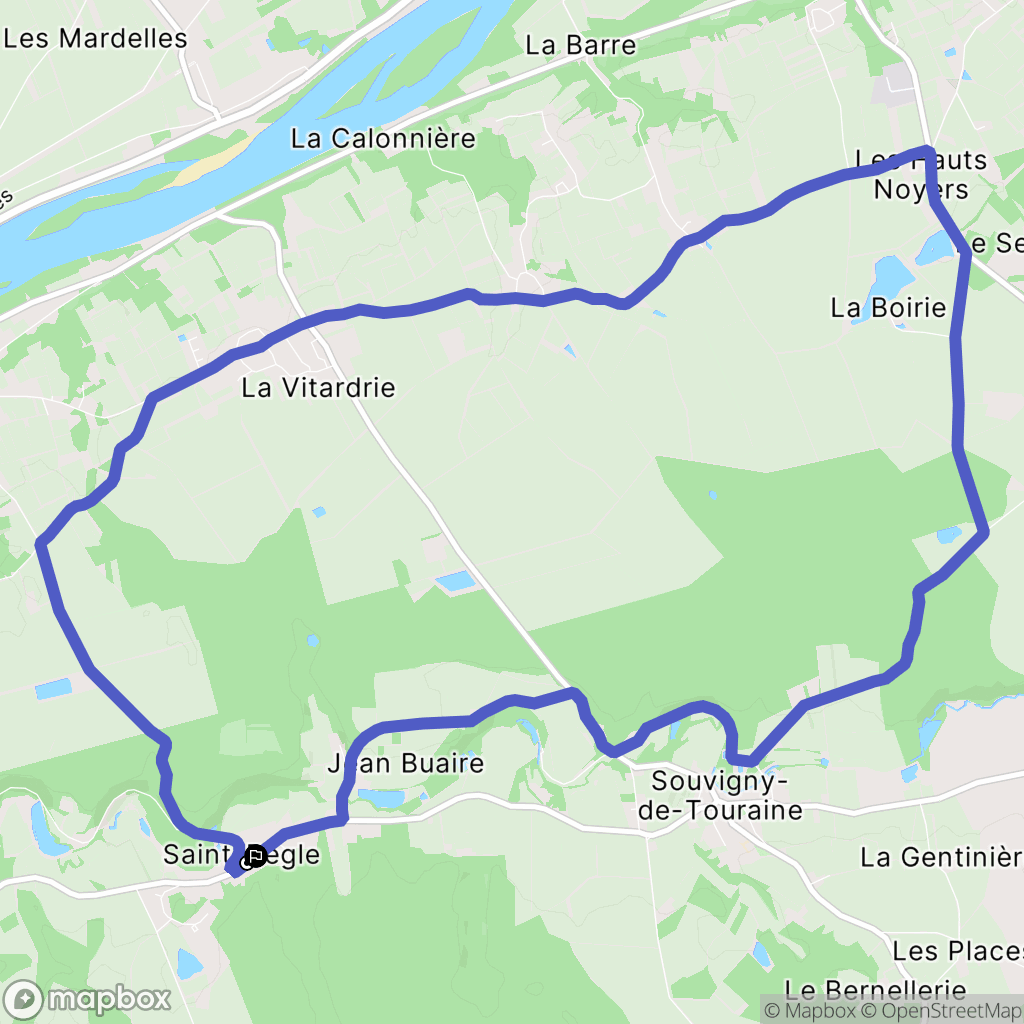 Saint-Règle : carte du parcours de randonnée - France