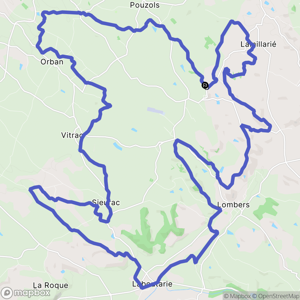 Lombers : carte du parcours de randonnée - France