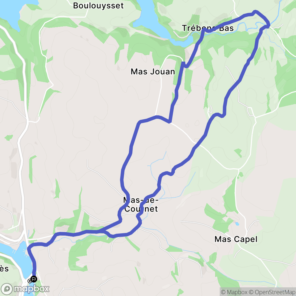 Salles-Curan : carte du parcours de randonnée - France
