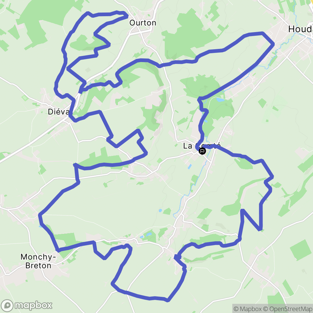 La Comté : carte du parcours de randonnée - France