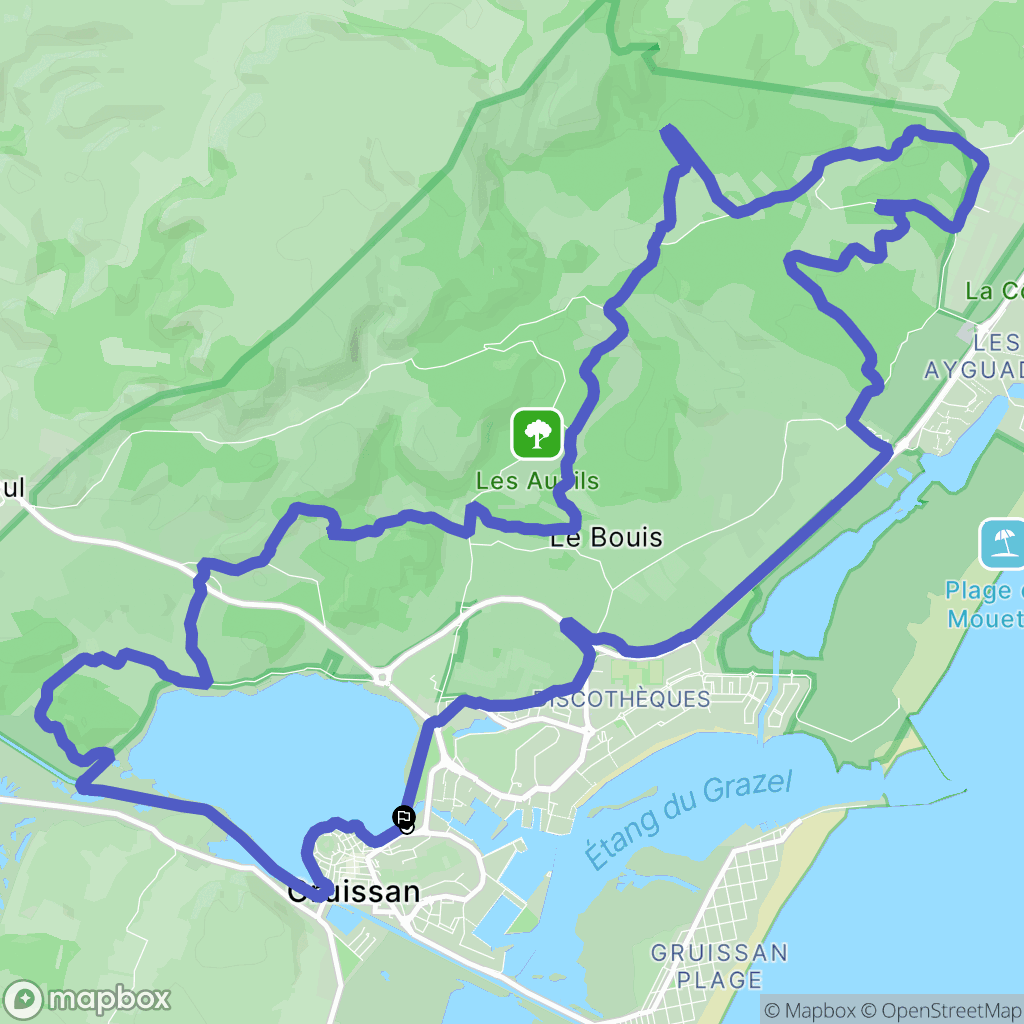 Gruissan : carte du parcours de randonnée - France
