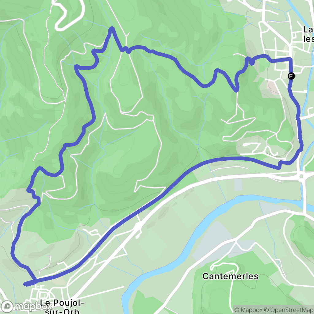 Lamalou-les-Bains : carte du parcours de randonnée - France