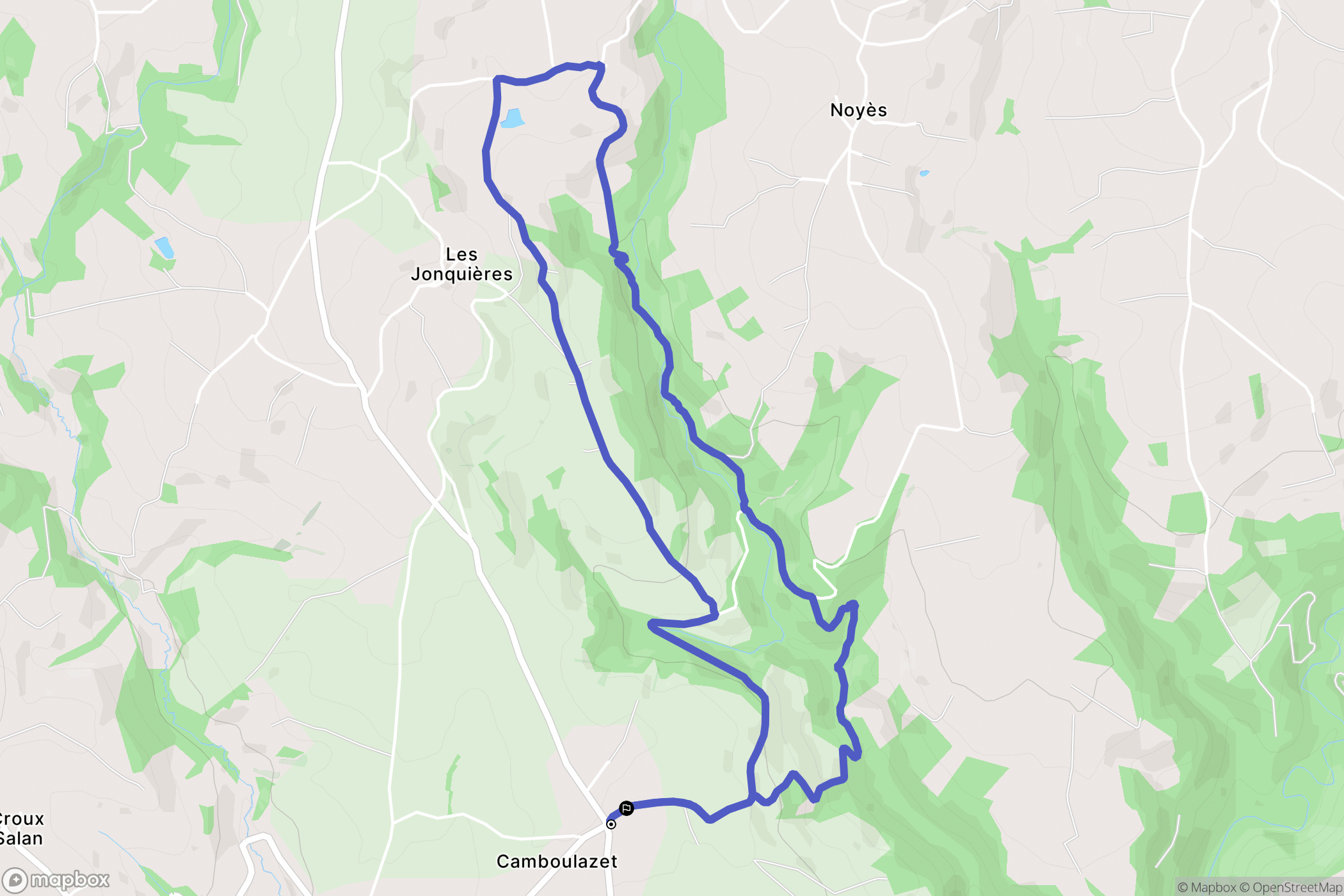Baraqueville : carte du parcours de randonnée - France