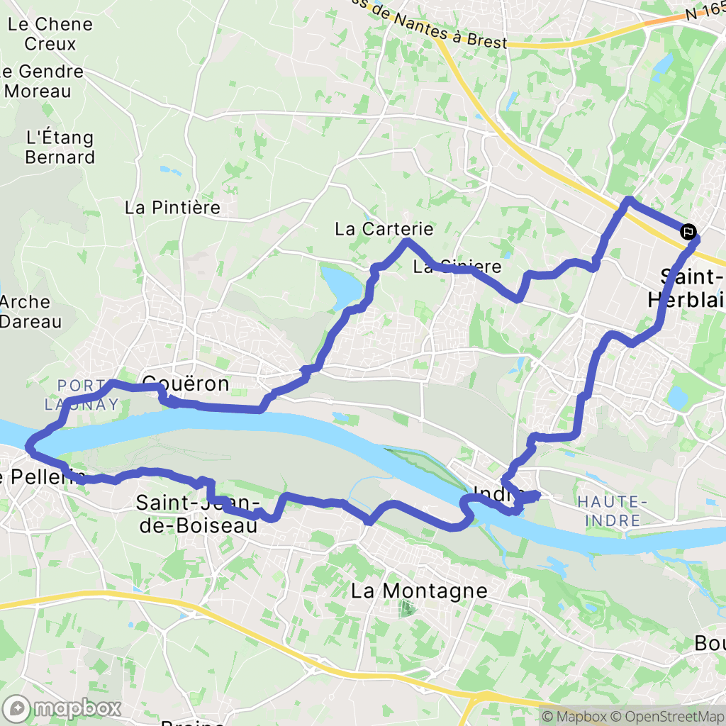 Saint-Herblain : carte du parcours de randonnée - France