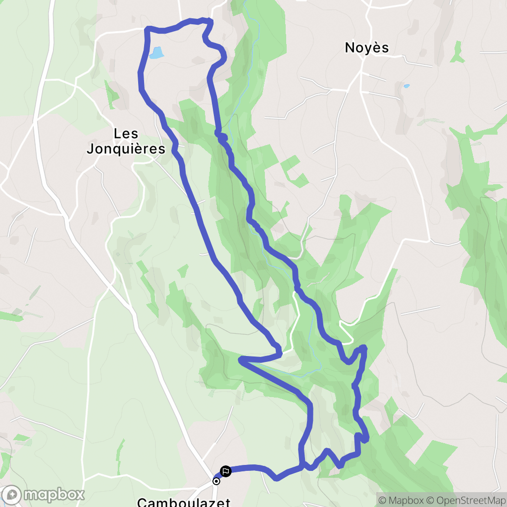 Baraqueville : carte du parcours de randonnée - France