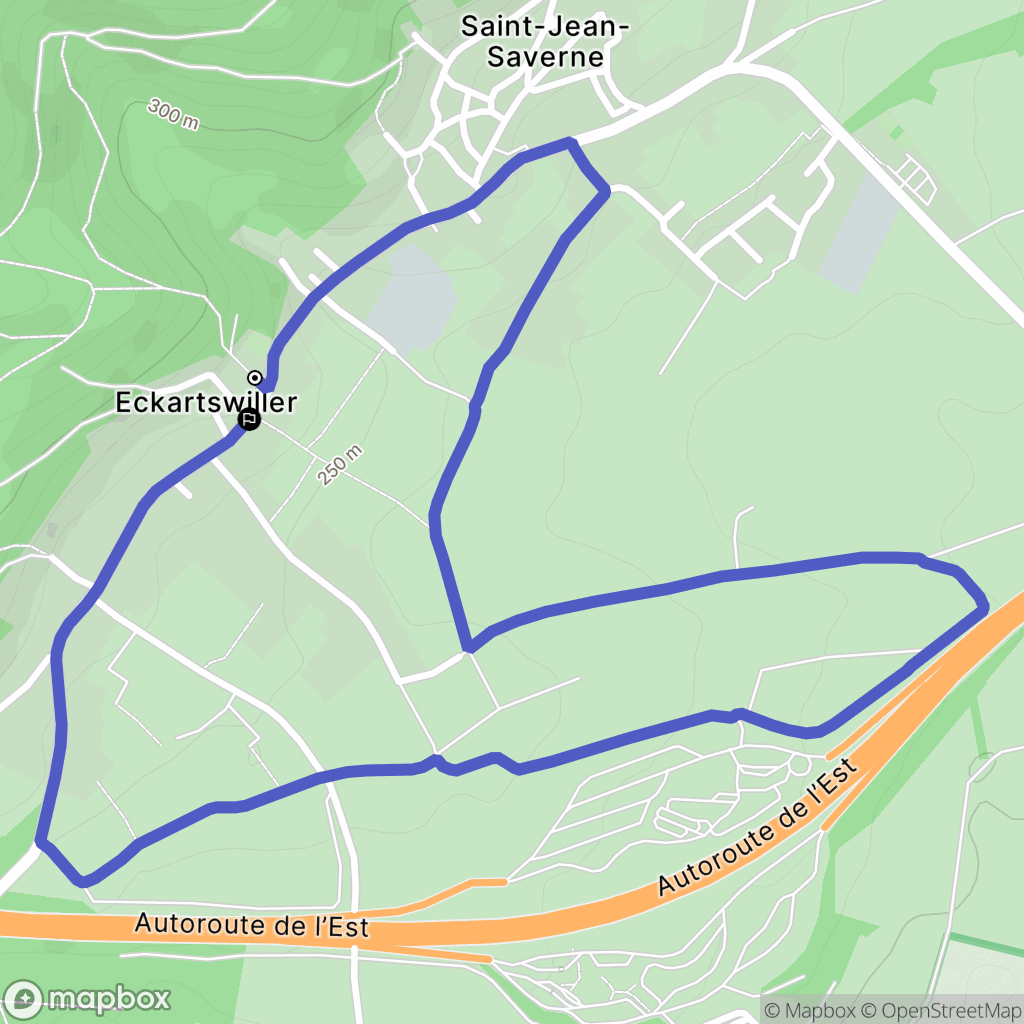 Eckartswiller : carte du parcours de randonnée - France