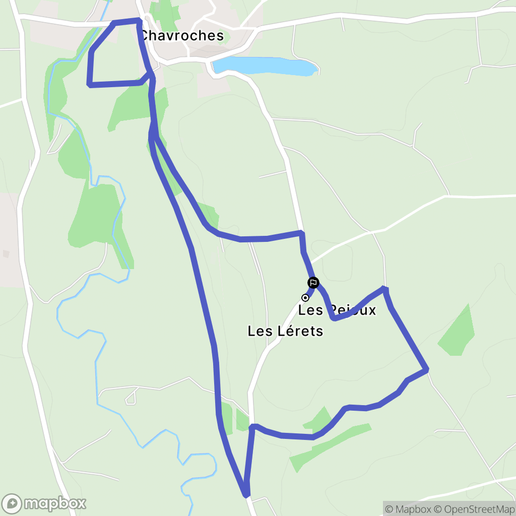 Chavroches : carte du parcours de randonnée - France