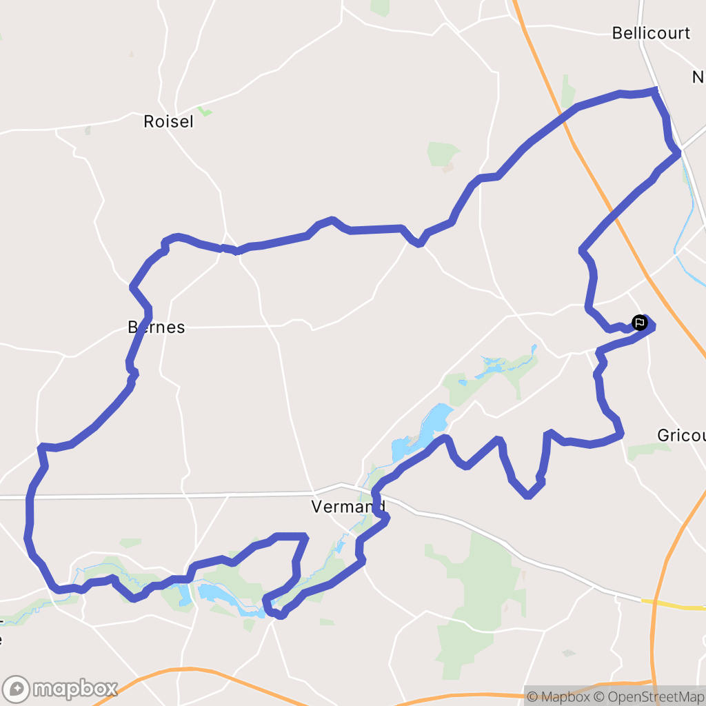 Pontruet : carte du parcours de randonnée - France