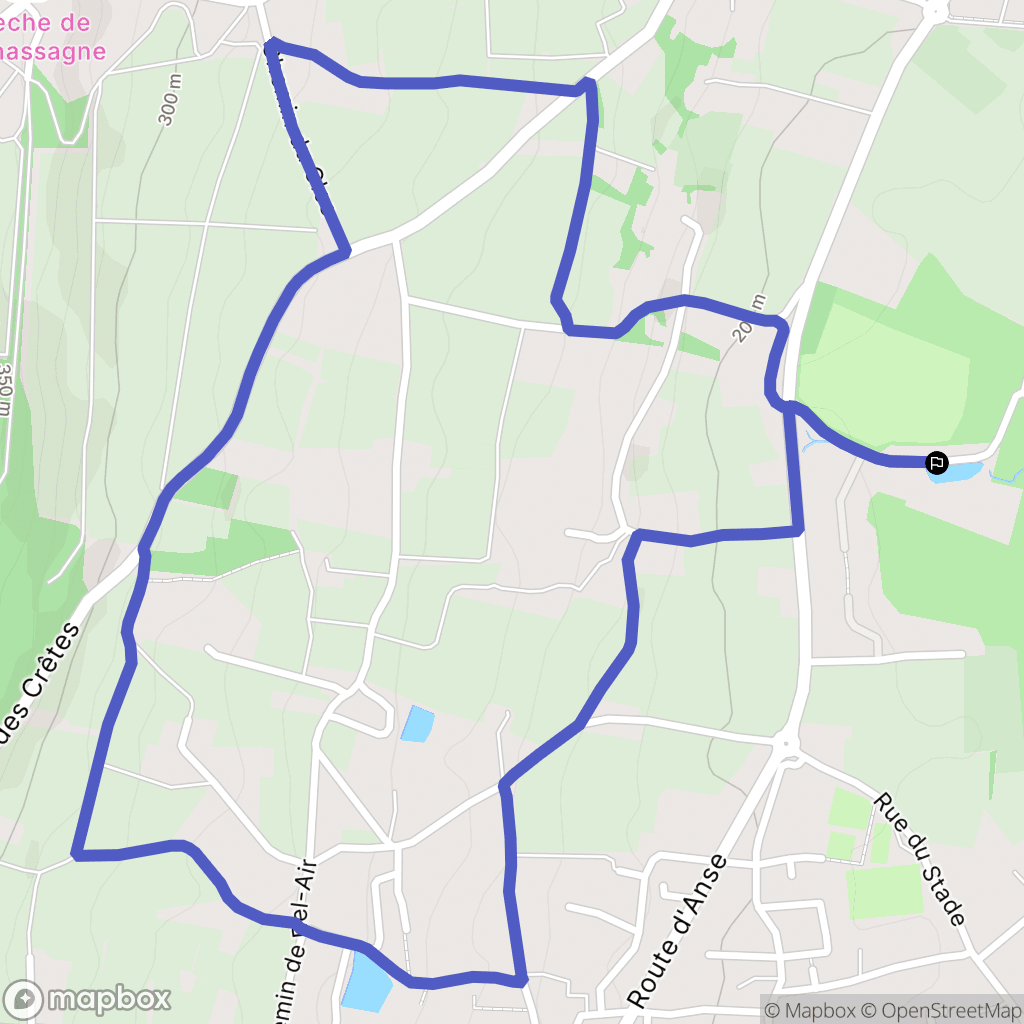 Lucenay : carte du parcours de randonnée - France