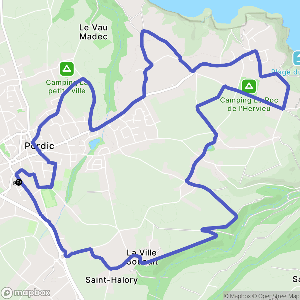 Pordic : carte du parcours de randonnée - France