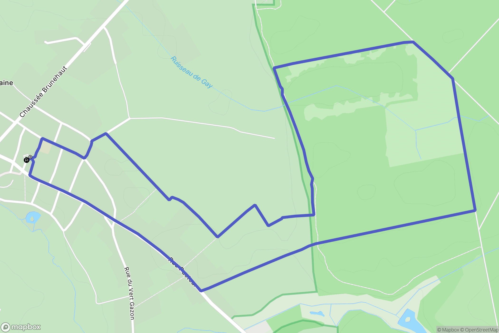 Englefontaine : carte du parcours de randonnée - France
