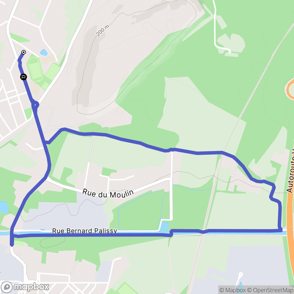 Damparis : carte du parcours de randonnée - France