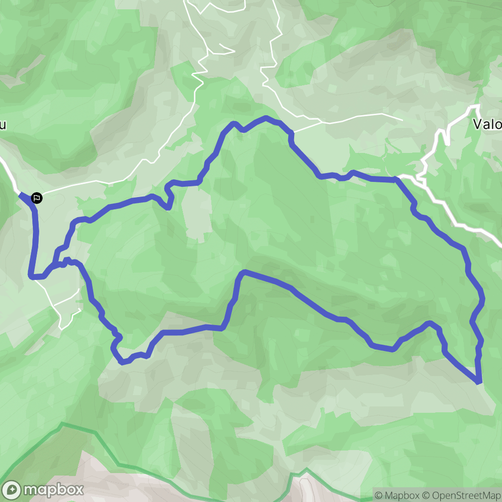 Teyssières : carte du parcours de randonnée - France