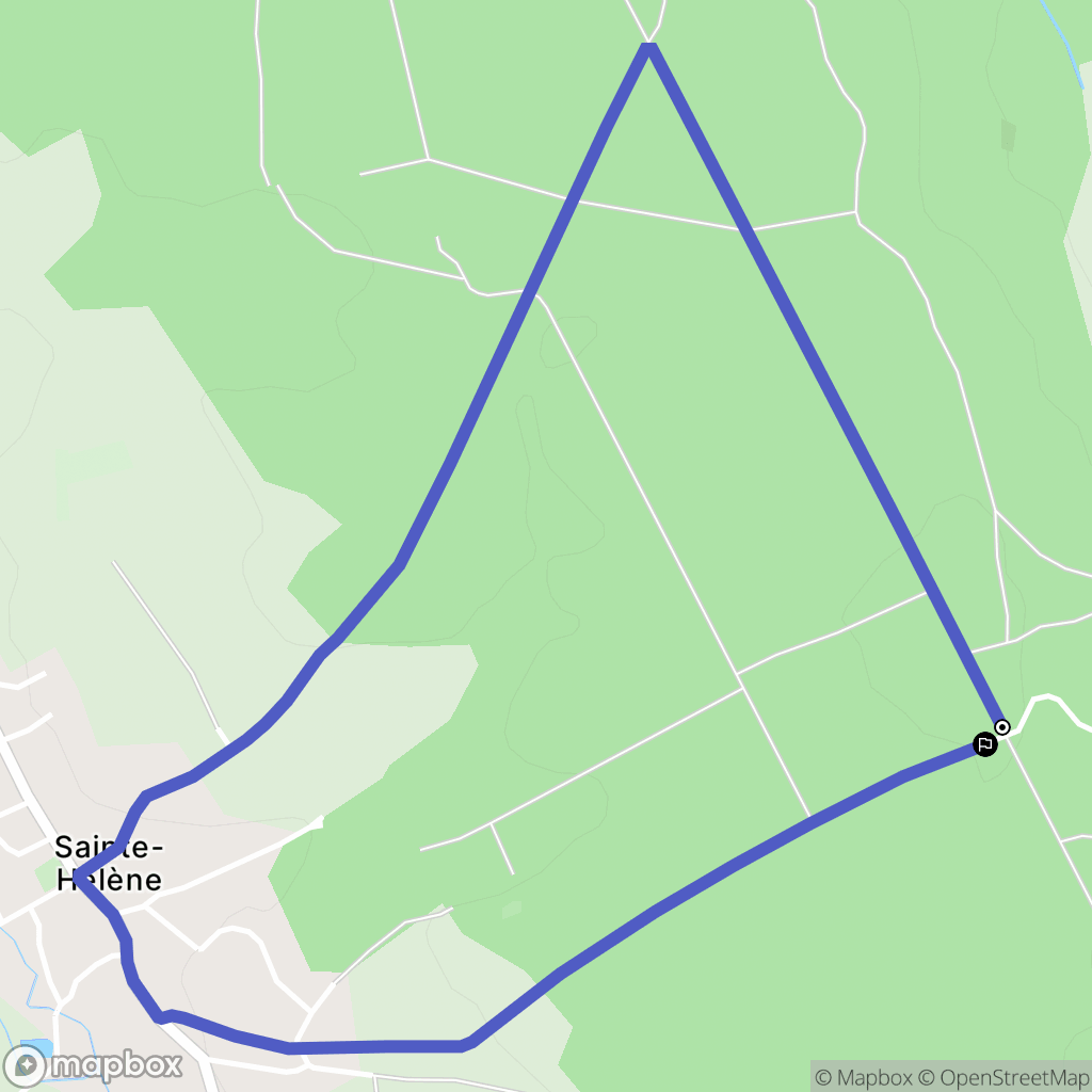 Sainte-Hélène : carte du parcours de randonnée - France