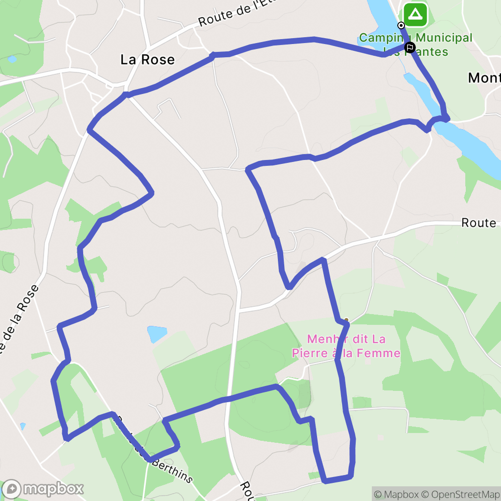 Saint-Martin-d'Auxigny : carte du parcours de randonnée - France