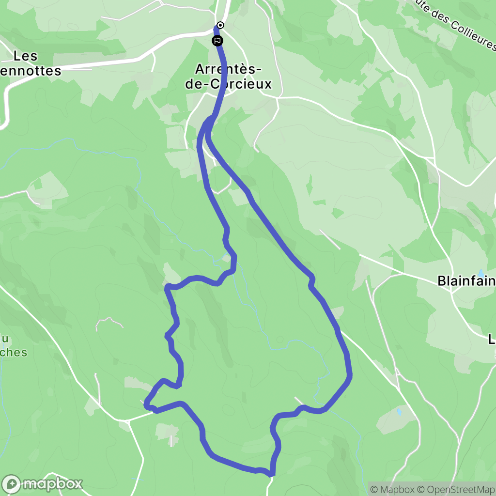 Arrentès-de-Corcieux : carte du parcours de randonnée - France